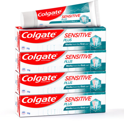 Colgate Sensitive Plus Enamel Repair & Cavity Protection,280g(70gX4)(Pack of 4,70g each) Toothpaste(280 g, Pack of 4)