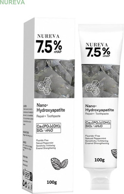 nureva Hydroxyapatite Toothpaste with No Fluoride, Enamel Safe Toothpaste(100 g)