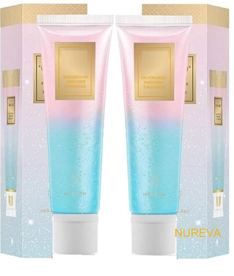 nureva Niacinamide Toothpaste 2-Pack for Whitening & Skin Protection Toothpaste(200 g, Pack of 2)