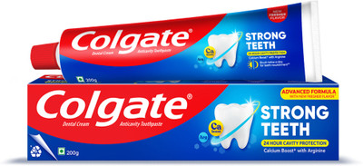 Colgate Strong Teeth, India's No: 1 Toothpaste Brand, 2X Stronger Teeth. Toothpaste(200 g)