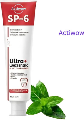 ACTIWOW SP6 Whitening Toothpaste with Mint Flavor for Fresh Breath A01 Toothpaste(40 g)