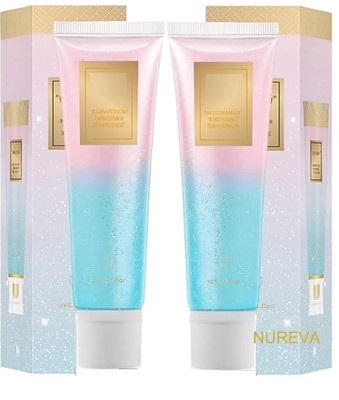 nureva Niacinamide Toothpaste 2-Pack for Whitening & Skin Nourishment Toothpaste(200 g, Pack of 2)