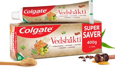 Colgate Vedshakti Toothpaste, Anti-Bacterial Paste for Whole Mouth Health (Combo Pack) Toothpaste(400 g)