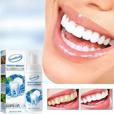 Growkesh Teeth Whitening Foam For Fresh Breath and Remove Stains Toothpaste(60 g)
