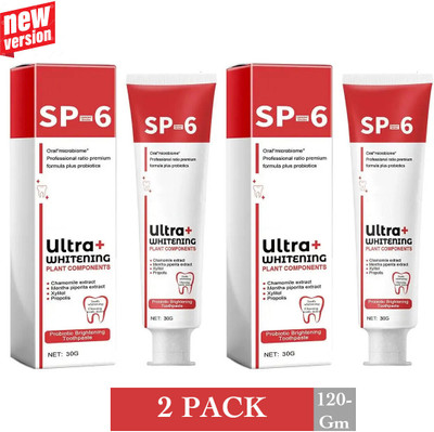 Kenkoderm SP-6 Ultra White Toothpaste - 2 Pack (30g Each) Cavity Protection & Freshness Toothpaste(60 g, Pack of 2)