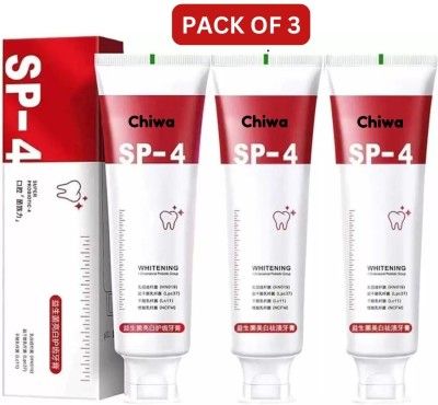 CHIWA SP 4 Intensive Whitening with Ultra Teeth Probiotic Dimension Care Toothpaste(90 g, Pack of 3)