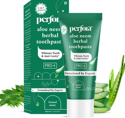 Perfora Aloe Neem Herbal Toothpaste , Helps Prevent Teeth Cavities , SLS Free Toothpaste(100 g)