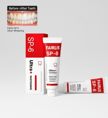 Fairlis SP-6 Ultra Whitening Toothpaste | For Stronger Whiter Teeth Toothpaste(60 g, Pack of 2)