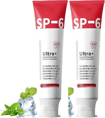 house of common SP 6 Ultra whitening probiotics Bamboo Charcoal Toothpaste (30g) Pack of 2 Toothpaste(60 g, Pack of 2)