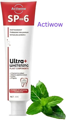 ACTIWOW SP6 Ultra Whitening Toothpaste with Baking Soda Formula A01 Toothpaste(40 g)