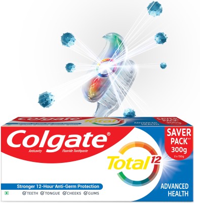 Colgate Total Advanced Health Antibacterial Toothpaste, Whole Mouth Health (Combo Pack) Toothpaste(300 g)