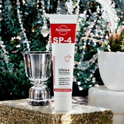ACTIWOW SP-4 Fluoride-Free Whitening Toothpaste with Bamboo Charcoal & Aloe Vera Toothpaste(40 g)