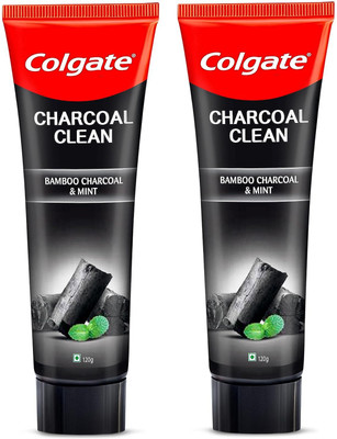 Colgate Charcoal Clean Black Gel Toothpaste 120g pack of 2 Toothpaste(240 g, Pack of 2)
