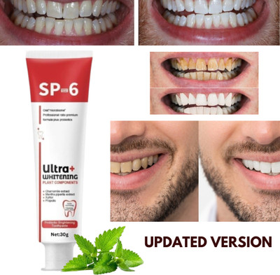 SIYDHA Sp6 Toothpaste Ultra Whitening With Probiotics For Gum Health And Fresh Breath Toothpaste(30 g)