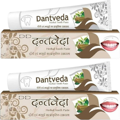 DOOMSDAY DANTVEDA HERBAL TOOTHPASTE FOR GIVE WHITE & STRONG TEETH PACK OF-100g X 2 Toothpaste(200 g, Pack of 2)