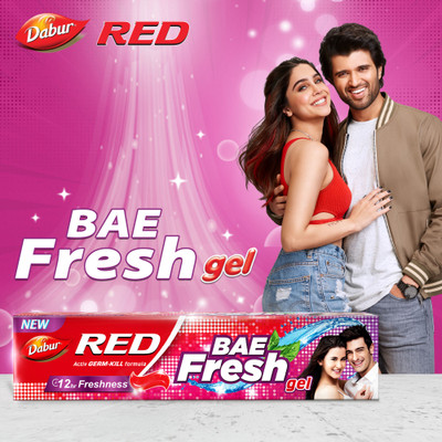 Dabur Red Bae Fresh Gel | Fights Bad Breath, Cavity Germs and Plaque | 12hr Freshness Toothpaste(600 g, Pack of 2)