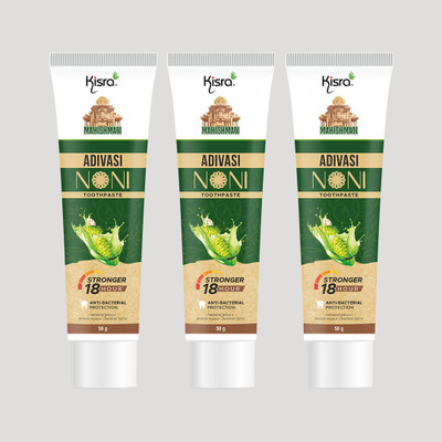 KISRA Mahishmati Adivasi Noni Toothpaste for Gum Care & Anti-Bacterial Protection Toothpaste(150 g, Pack of 3)