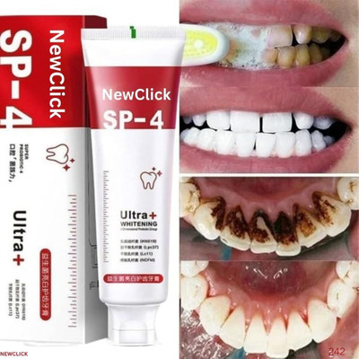 NewClick SP 4 Whitening Toothpaste – Remove Stains & Keep Your Enamel Strong Daily_a242 Toothpaste(50 g)