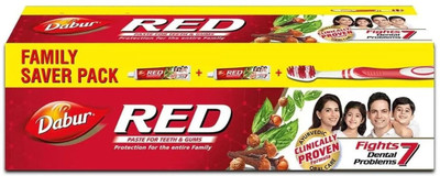 Dabur RED PASTE FOR TEETH & GUMS PROTECTION CLINICAL PROVEN FORMULA Toothpaste(351 g)