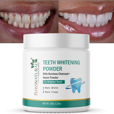 7 Days Natural Teeth Whitening Charcoal Powder(35 g)