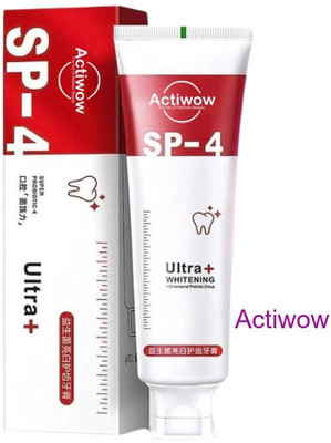 ACTIWOW SP4 Whitening Charcoal Toothpaste with Natural Bamboo Extract & Mint Toothpaste(40 g)