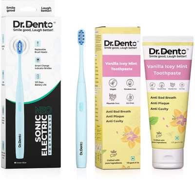 Dr.Dento Neo Series Sonic Electric Toothbrush with Vanilla Icey Mint Toothpaste Toothpaste(125 g)