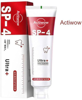ACTIWOW SP-4 Whitening Charcoal Toothpaste with Mint & Natural Extracts Toothpaste(40 g)