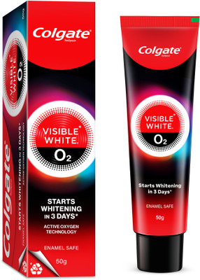 Colgate Visible White O2 for noticeably whiter teeth starting in 3 days Whitening Toothpaste(50 g)