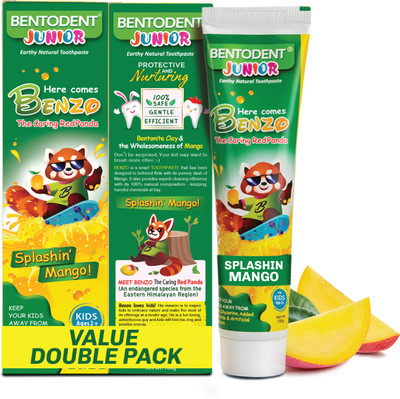 bentodent Splashin Mango Twin Pack Kids Toothpaste (200 g, Pack of 2) Toothpaste(200 g, Pack of 2)