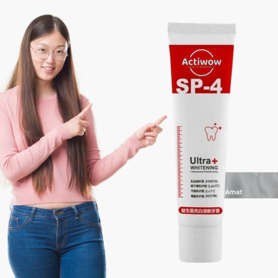 ACTIWOW SP 4 Ultra Whitening Toothpaste with Bamboo Charcoal & Probiotics Toothpaste(40 g)