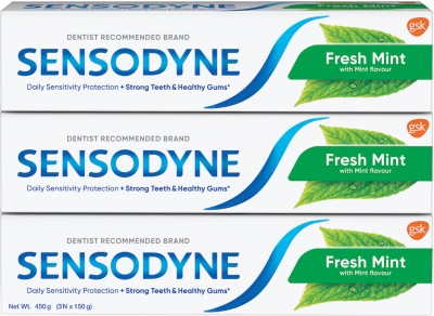 SENSODYNE Fresh Mint Combo Pack Toothpaste(450 g, Pack of 3)