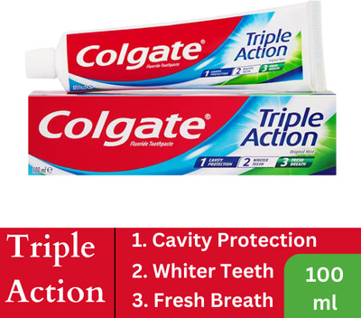Colgate Triple Action Toothpaste with Original Mint Toothpaste(100 ml)