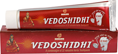 BIOLIFE Vedoshidhi Toothpaste | Helps Freshen Breath, Support Oral Hygiene & Clean Teeth Toothpaste(400 g, Pack of 4)