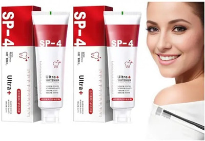 VIVAGLO Sp-4 ultra white Toothpaste, Brightening & Stain Removing Toothpaste(50 g, Pack of 2)