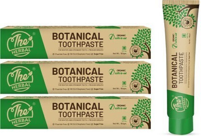 The Herbal Botanical For Whiter and Stronger Teeth Toothpaste(300 g, Pack of 3)