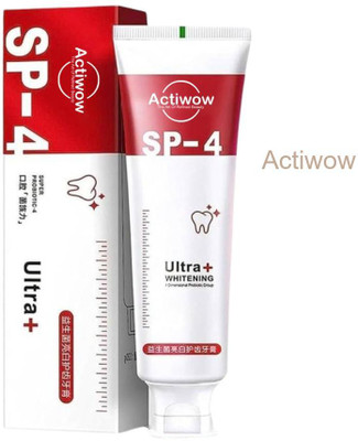 ACTIWOW SP4 Charcoal Whitening Toothpaste with Lemon Extract & Calcium Toothpaste(40 g)