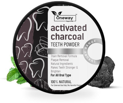 Oneway Happiness Charcoal Teeth Whitening Powder for Stain Removal(100 g)