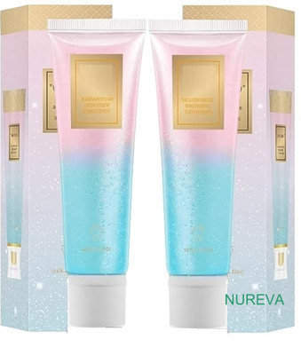 nureva Niacinamide Toothpaste 2-Pack for Teeth Whitening & Healthy Skin Toothpaste(200 g, Pack of 2)