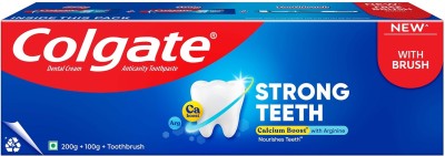 Colgate Strong Teeth, Indias No: 1 Toothpaste Brand, 2X Stronger Teeth (Combo Pack) Toothpaste(300 g)