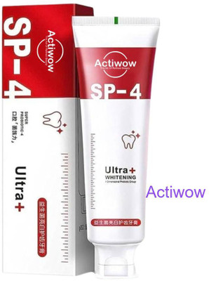 ACTIWOW SP4 Fresh Breath Whitening with Activated Charcoal Toothpaste(40 g)