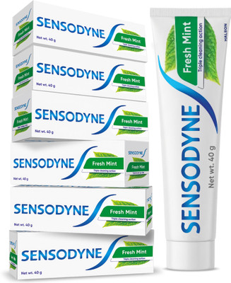SENSODYNE Fresh Mint Toothpaste Combo Pack for daily sensitivity protection, PO 6 (40gm*6) Toothpaste(240 g, Pack of 6)