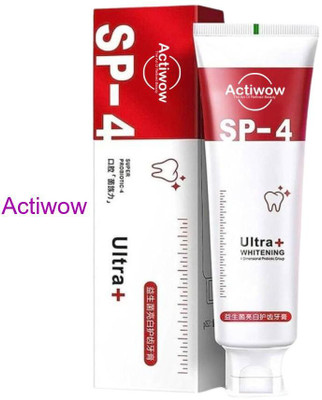 ACTIWOW SP4 Sensitive Teeth Whitening Toothpaste with Natural Bamboo Extract Toothpaste(40 g)