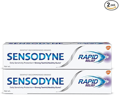 SENSODYNE Toothpaste Rapid Relief 81 gm pack of 2 Toothpaste(161 g, Pack of 2)