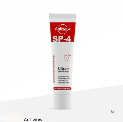 ACTIWOW SP4 Activated Charcoal for Deep Cleaning and Whitening Toothpaste(50 g)