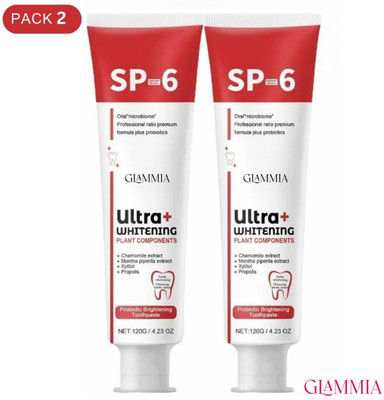 GLAMMIA SP 6 Toothpaste | Whitening Brushing Daily Protection Enamel Whitening Toothpaste(60 g, Pack of 2)