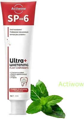 ACTIWOW SP6 Whitening Toothpaste with Natural Ingredients A01 Toothpaste(40 g)