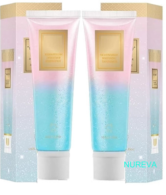 nureva Niacinamide Whitening Toothpaste for Freshness & Stain Removal (2Psc) Toothpaste(200 g, Pack of 2)