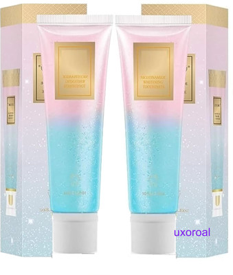 uxoroal Whitening Niacinamide Toothpaste for Smooth Whitening & Shine (2Psc) Toothpaste(200 g, Pack of 2)