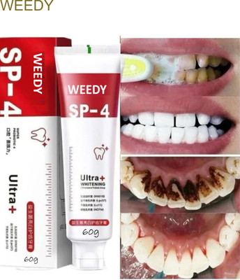WEEDY SP-4 Ultra Whitening Toothpaste 60g – Clean Teeth & Whitening Action Toothpaste(60 g)