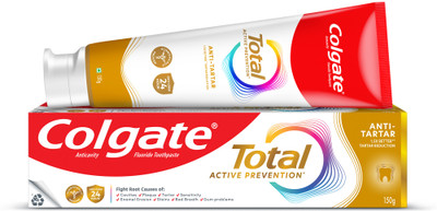 Colgate Total Anti-Tartar, Anti-Germ Tooth Paste, 1.5x Better Tartar Reduction Toothpaste(150 g)